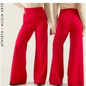 Athleta Vibrant Red Wide Leg Pants